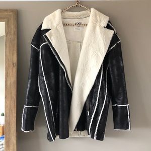 One Teaspoon Shearling Vegan Leather Jacket